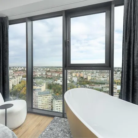 Hanza Tower Skyline Bath 24 Pool & Jacussi & Sauna Lägenhet Szczecin