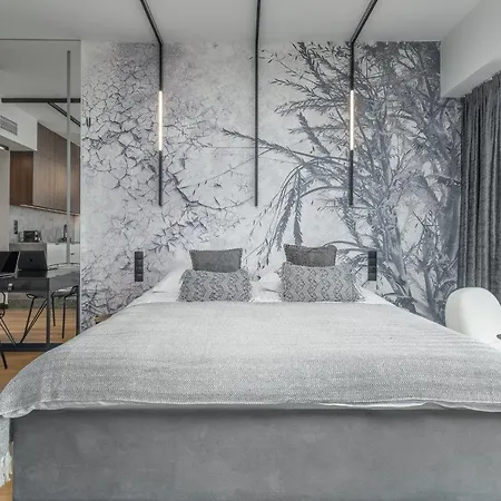 アパート Hanza Tower Skyline Bath 24 Pool & Jacussi & Sauna シュチェチン