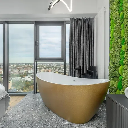 アパート Hanza Tower Skyline Bath 24 Pool & Jacussi & Sauna