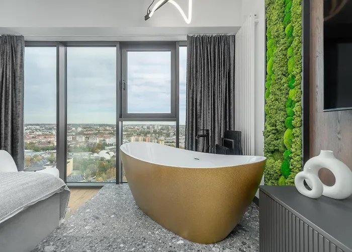 Hanza Tower Skyline Bath 24 Pool & Jacussi & Sauna Apartment Szczecin